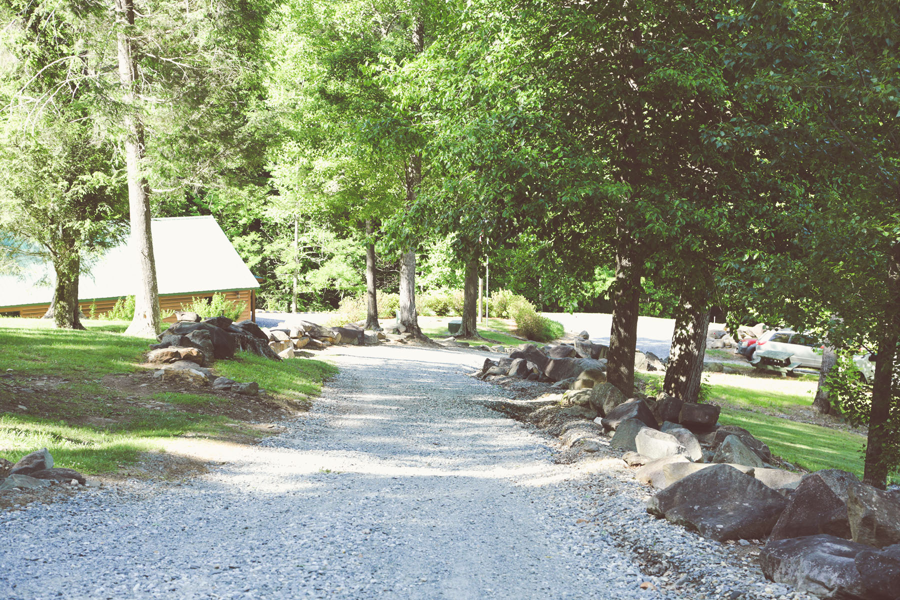 Roadway to the Hub at WhisperMountain Camp